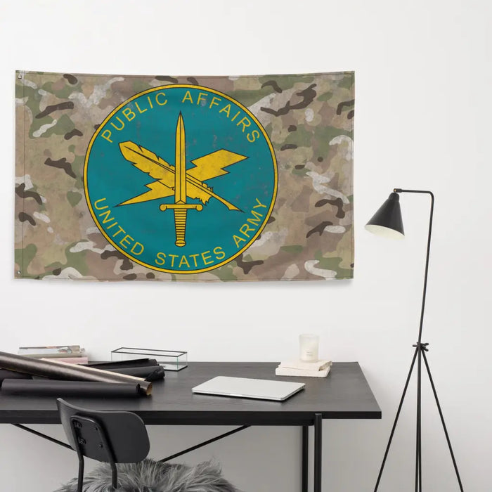 U.S. Army Public Affairs Branch Plaque Indoor Wall Flag Tactically Acquired   