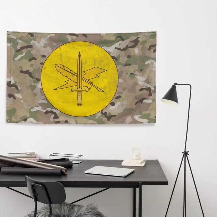 U.S. Army Public Affairs Emblem Logo Indoor Wall Flag Tactically Acquired   