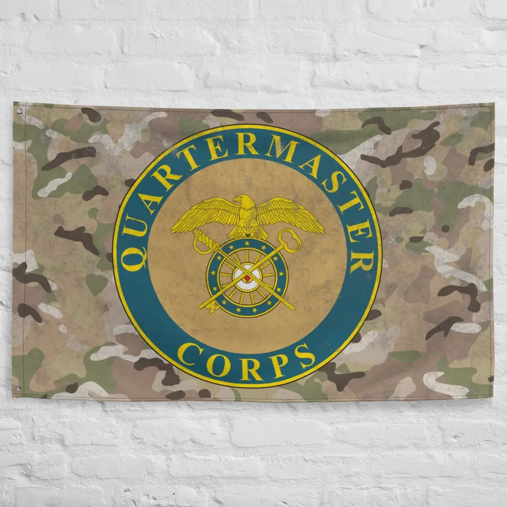 U.S. Army Quartermaster Corps Logo Emblem Indoor Wall Flag Tactically Acquired   