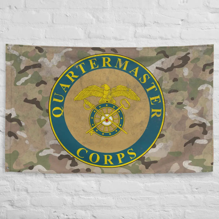 U.S. Army Quartermaster Corps Logo Emblem Indoor Wall Flag Tactically Acquired   