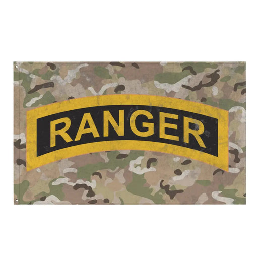 U.S. Army Ranger Tab OCP Camo Indoor Wall Flag Tactically Acquired Default Title  