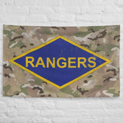 U.S. Army Ranger WW2 Diamond OCP Camo Indoor Wall Flag Tactically Acquired   