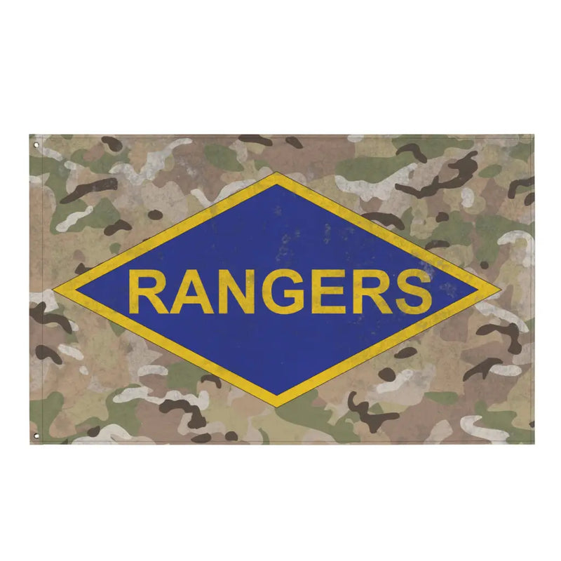 U.S. Army Ranger WW2 Diamond OCP Camo Indoor Wall Flag