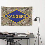 U.S. Army Ranger WW2 Diamond OCP Camo Indoor Wall Flag Tactically Acquired   