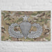 U.S. Army Senior Paratrooper Wings Badge Indoor Wall Flag Tactically Acquired   