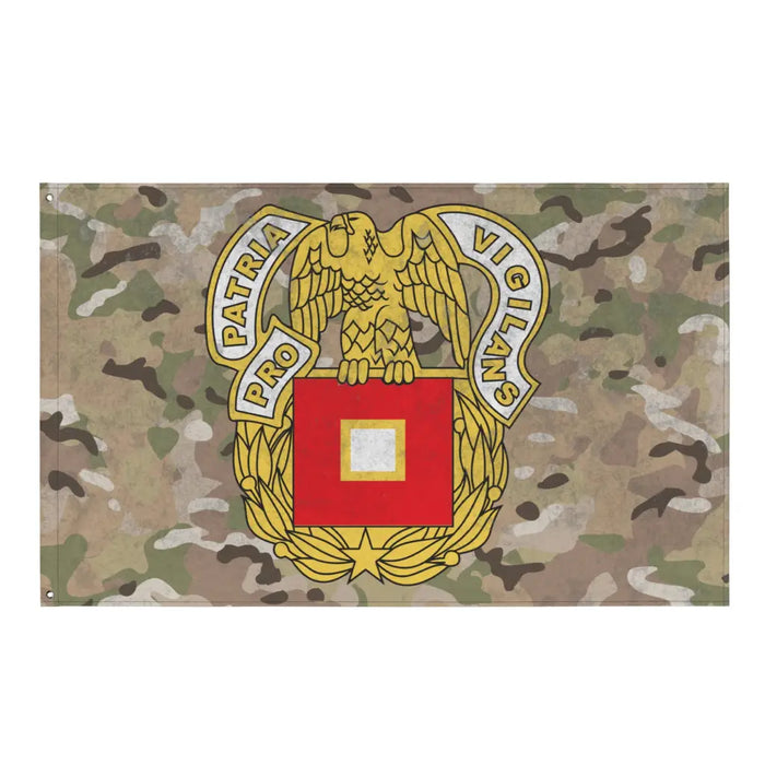 U.S. Army Signal Corps Insignia OCP Camo Indoor Wall Flag Tactically Acquired Default Title  