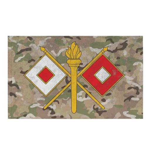 U.S. Army Signal Corps OCP Camo Indoor Wall Flag Tactically Acquired Default Title  