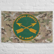 U.S. Army Special Forces Branch Plaque OCP Camo Indoor Wall Flag Tactically Acquired   