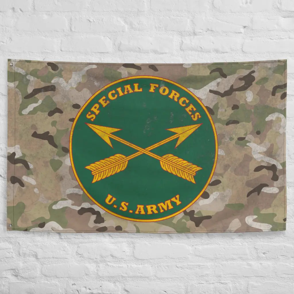 U.S. Army Special Forces Branch Plaque OCP Camo Indoor Wall Flag Tactically Acquired   