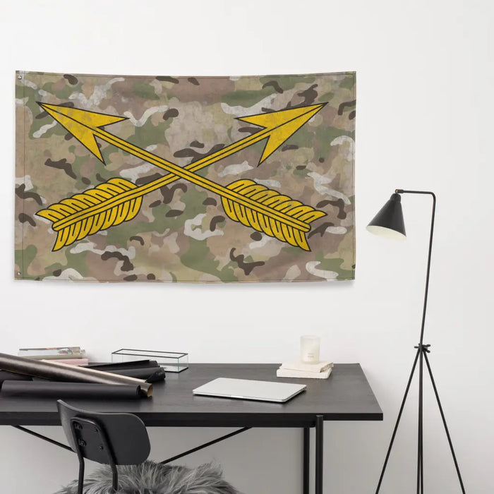 U.S. Army Special Forces Emblem OCP Camo Indoor Wall Flag Tactically Acquired   