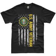 U.S. Army Veteran American Flag T-Shirt Tactically Acquired   
