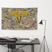 U.S. Army Veterinary Corps Emblem OCP Camo Indoor Wall Flag Tactically Acquired   