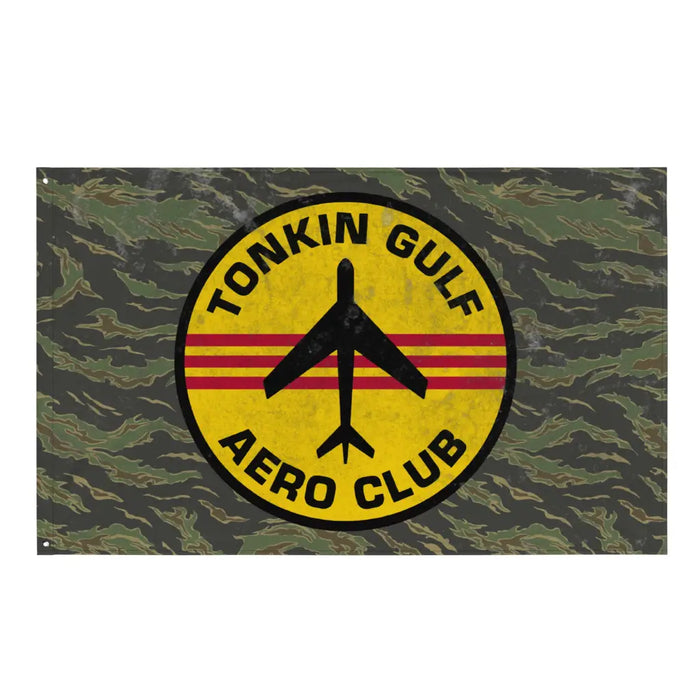 U.S. Navy Tonkin Gulf Aero Club Logo Vietnam War Indoor Wall Flag Tactically Acquired Default Title  