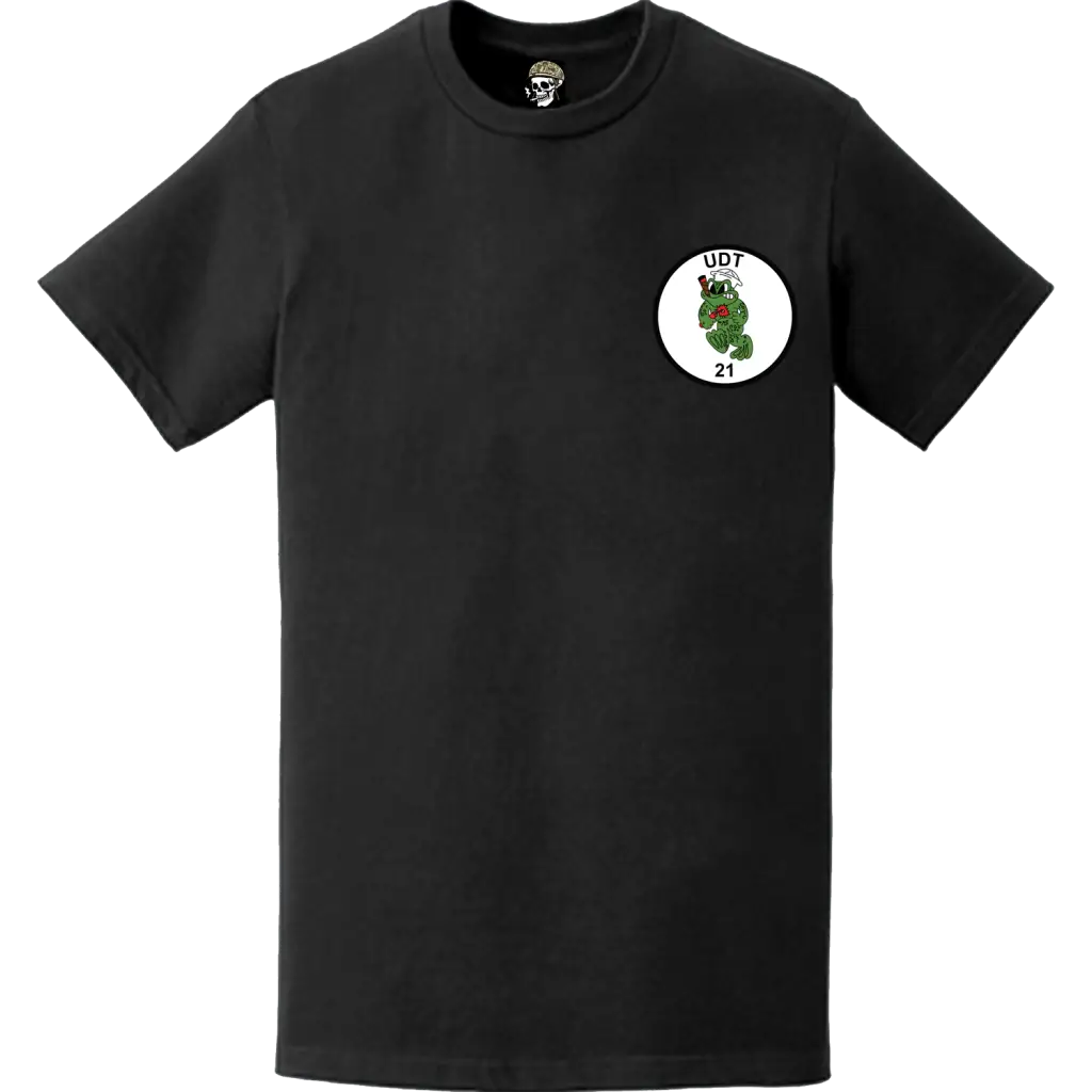 U.S. Navy UDT-21 Logo Emblem Left Chest T-Shirt Tactically Acquired   