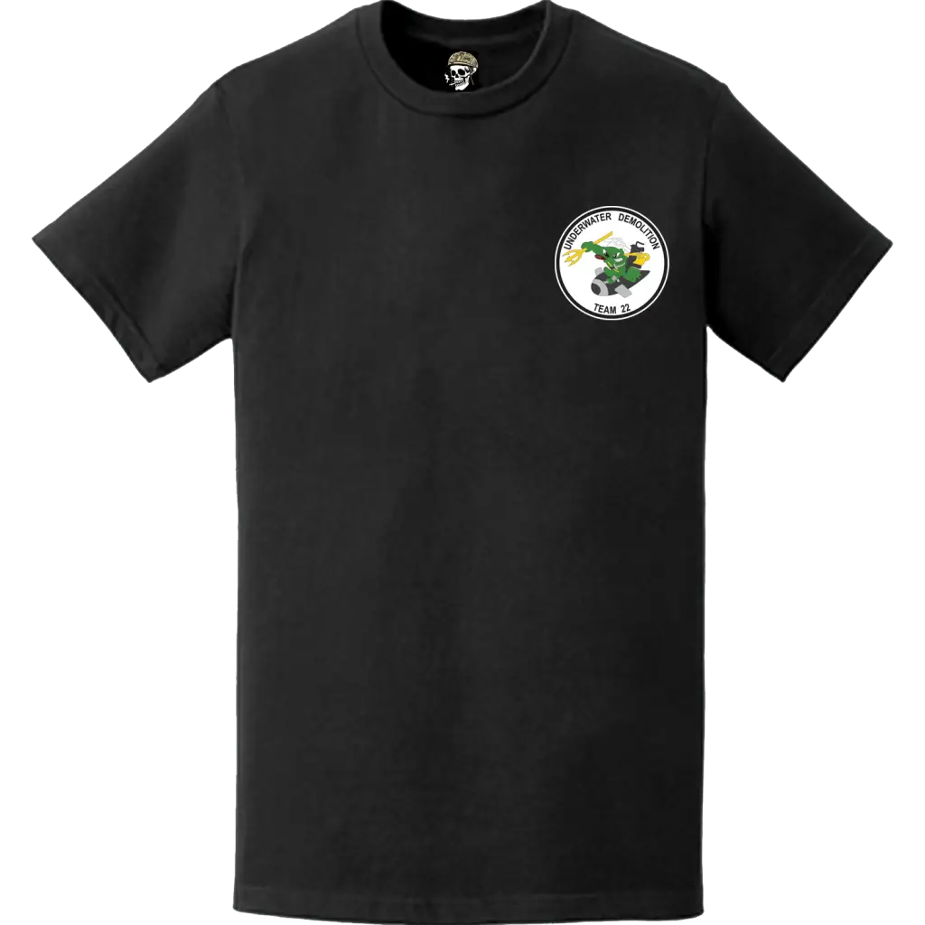 U.S. Navy UDT-22 Logo Emblem Left Chest T-Shirt Tactically Acquired   