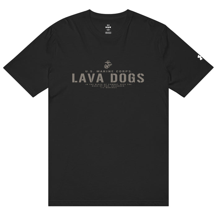 1/3 Marines 'Lava Dogs' Under Armour® Athletic T-Shirt Tactically Acquired Black S