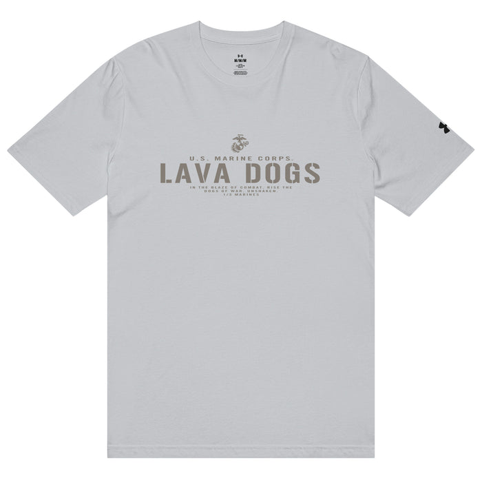 1/3 Marines 'Lava Dogs' Under Armour® Athletic T-Shirt Tactically Acquired Grey S