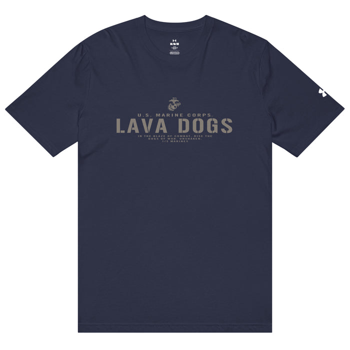 1/3 Marines 'Lava Dogs' Under Armour® Athletic T-Shirt Tactically Acquired Navy S