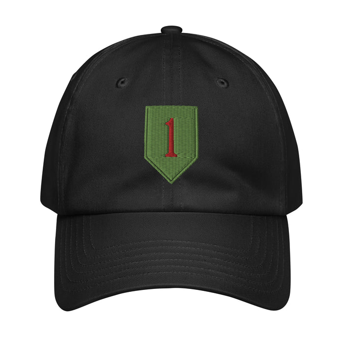 1st Infantry Division Embroidered Under Armour® Dad Hat Tactically Acquired Black  