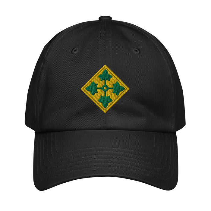 4th Infantry Division Embroidered Under Armour® Dad Hat Tactically Acquired Black  