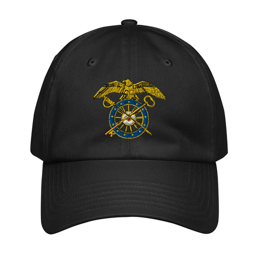 U.S. Army Quartermaster Corps Embroidered Under Armour® Dad Hat Tactically Acquired Black  