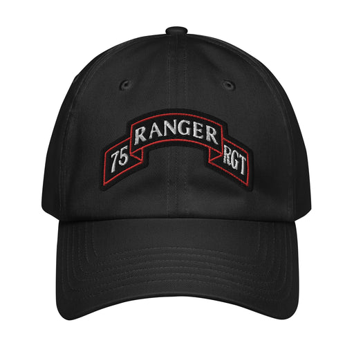 75th Ranger Regiment Tab Embroidered Under Armour® Dad Hat Tactically Acquired Black  