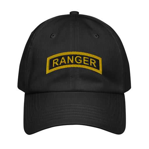 U.S. Army Ranger Tab Embroidered Under Armour® Dad Hat Tactically Acquired Black  