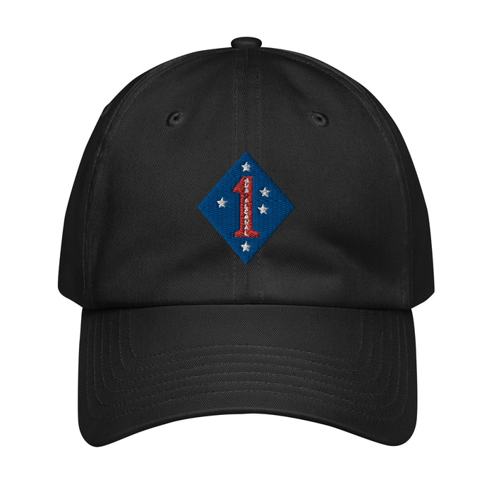 1st Marine Division Embroidered Under Armour® Dad Hat Tactically Acquired Black  