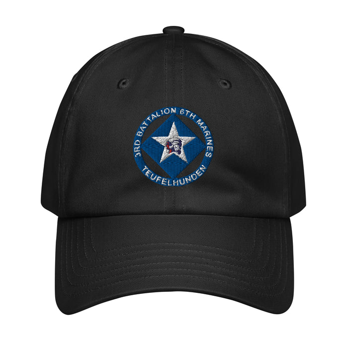3rd Bn 6th Marines (3/6 Marines) Embroidered Under Armour® Dad Hat Tactically Acquired Black  