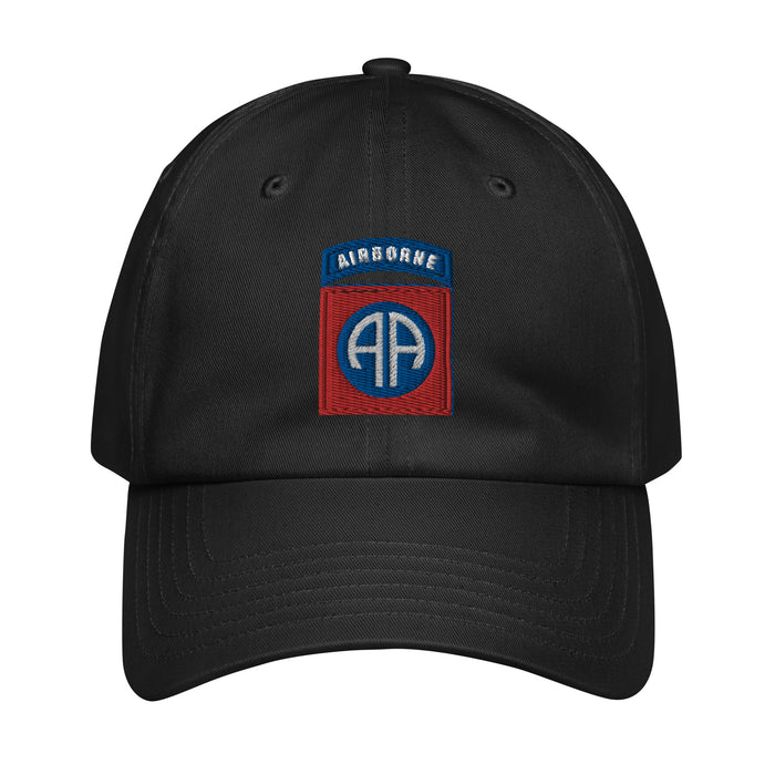 82nd Airborne Division Embroidered Under Armour® Dad Hat Tactically Acquired Black  