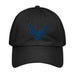 USAF Emblem Embroidered Under Armour® Dad Hat Tactically Acquired Black  