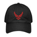 USAF Red Emblem Embroidered Under Armour® Dad Hat Tactically Acquired Black  