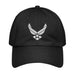 USAF White Emblem Embroidered Under Armour® Dad Hat Tactically Acquired Black  