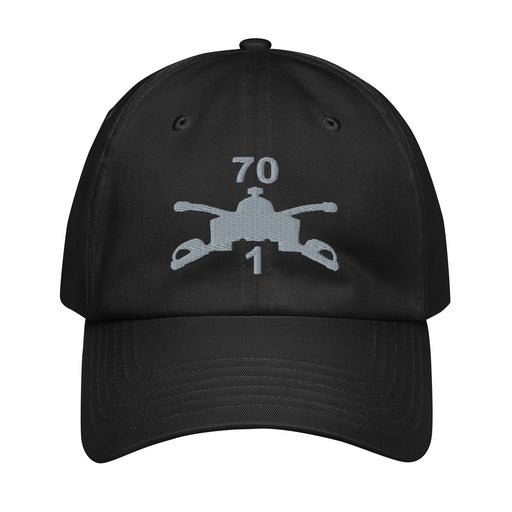 1-70 Armor Regiment (1-70 AR) Embroidered Under Armour® Dad Hat Tactically Acquired Black  