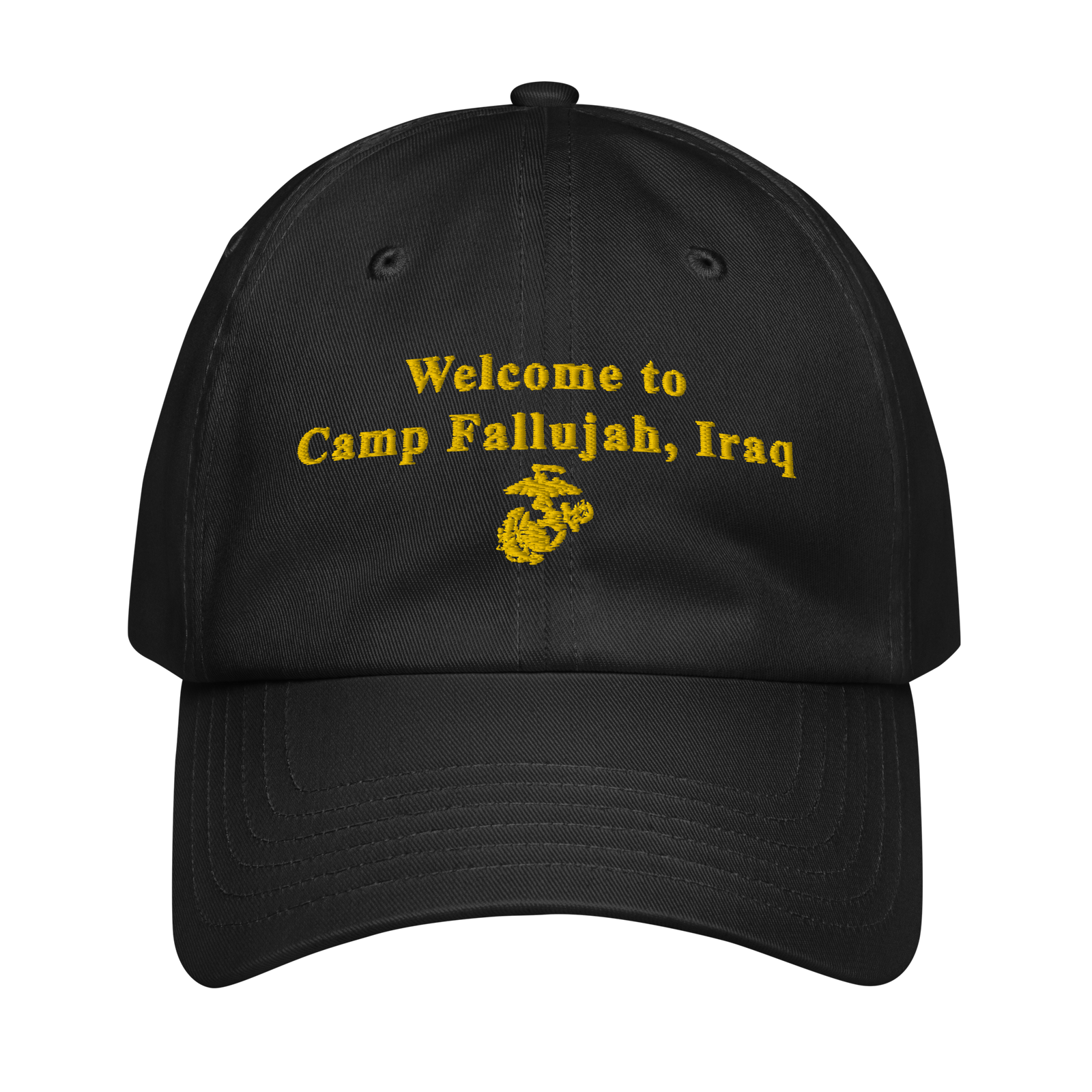 Welcome to Camp Fallujah Iraq USMC Under Armour® Hat Tactically Acquired Black  