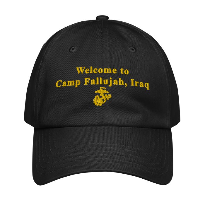 Welcome to Camp Fallujah Iraq USMC Under Armour® Hat Tactically Acquired Black  