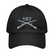 187th Airborne Infantry Embroidered Under Armour® Dad Hat Tactically Acquired Black