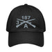 A CO. 3-187 INF RGT Embroidered Under Armour® Dad Hat Tactically Acquired Black