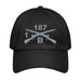 B Co. 1-187 Infantry Embroidered Under Armour® Dad Hat Tactically Acquired Black