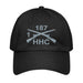 HHC 1-187 Infantry Embroidered Under Armour® Dad Hat Tactically Acquired Black