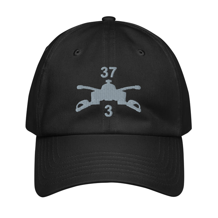 3-37 Armor Regiment Embroidered Under Armour® Dad Hat Tactically Acquired Black