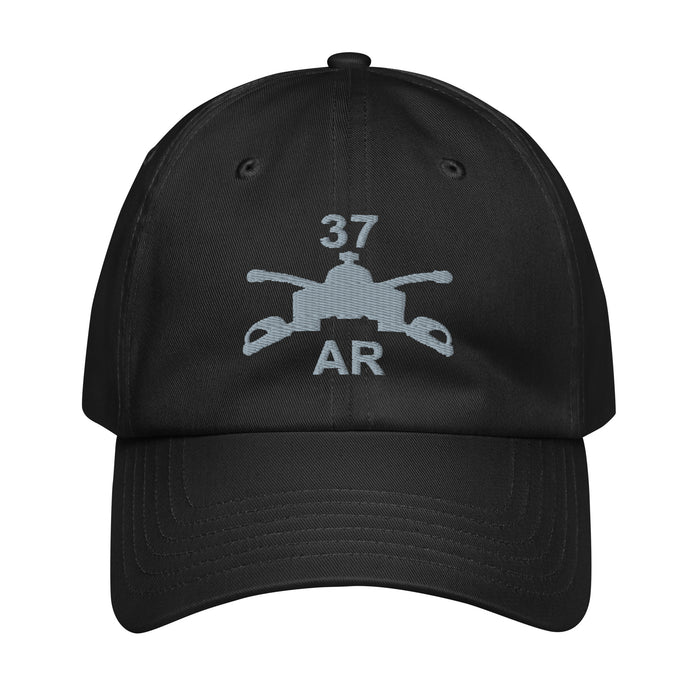 37th Armor Regiment Embroidered Under Armour® Dad Hat Tactically Acquired Black