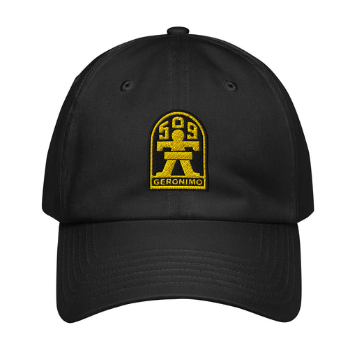 509th Infantry Regiment Embroidered Under Armour® Dad Hat Tactically Acquired Black