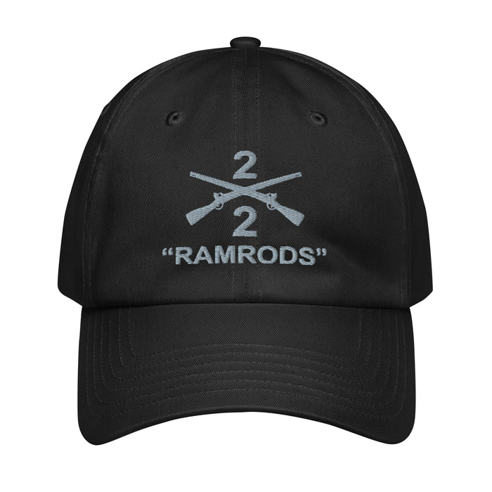 2-2 Infantry Rgt "Ramrods" Embroidered Under Armour® Hat Tactically Acquired Black