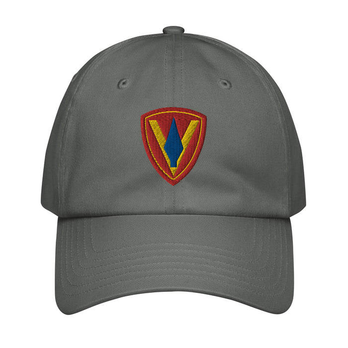 5th Marine Division Embroidered Under Armour® Dad Hat Tactically Acquired Grey  