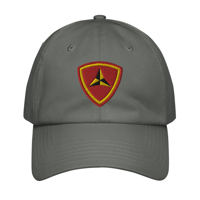 3rd Marine Division Embroidered Under Armour® Dad Hat Tactically Acquired Grey  