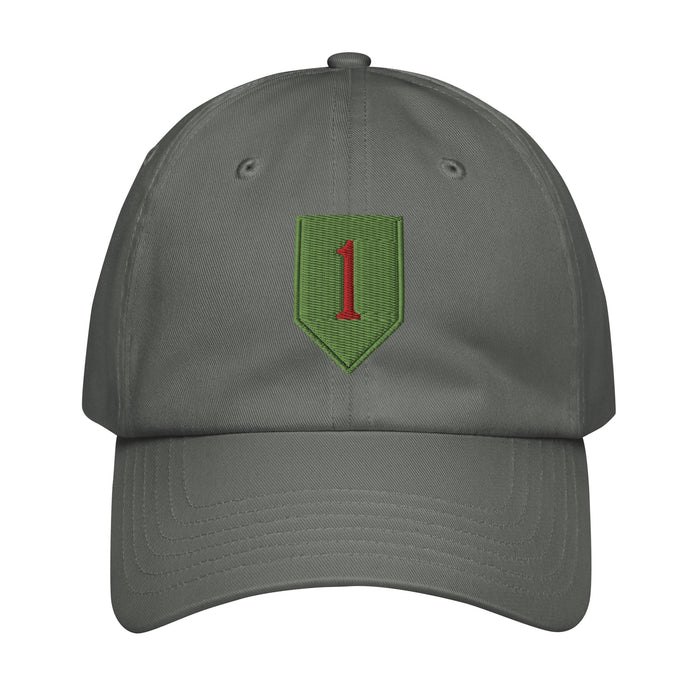 1st Infantry Division Embroidered Under Armour® Dad Hat Tactically Acquired Grey  