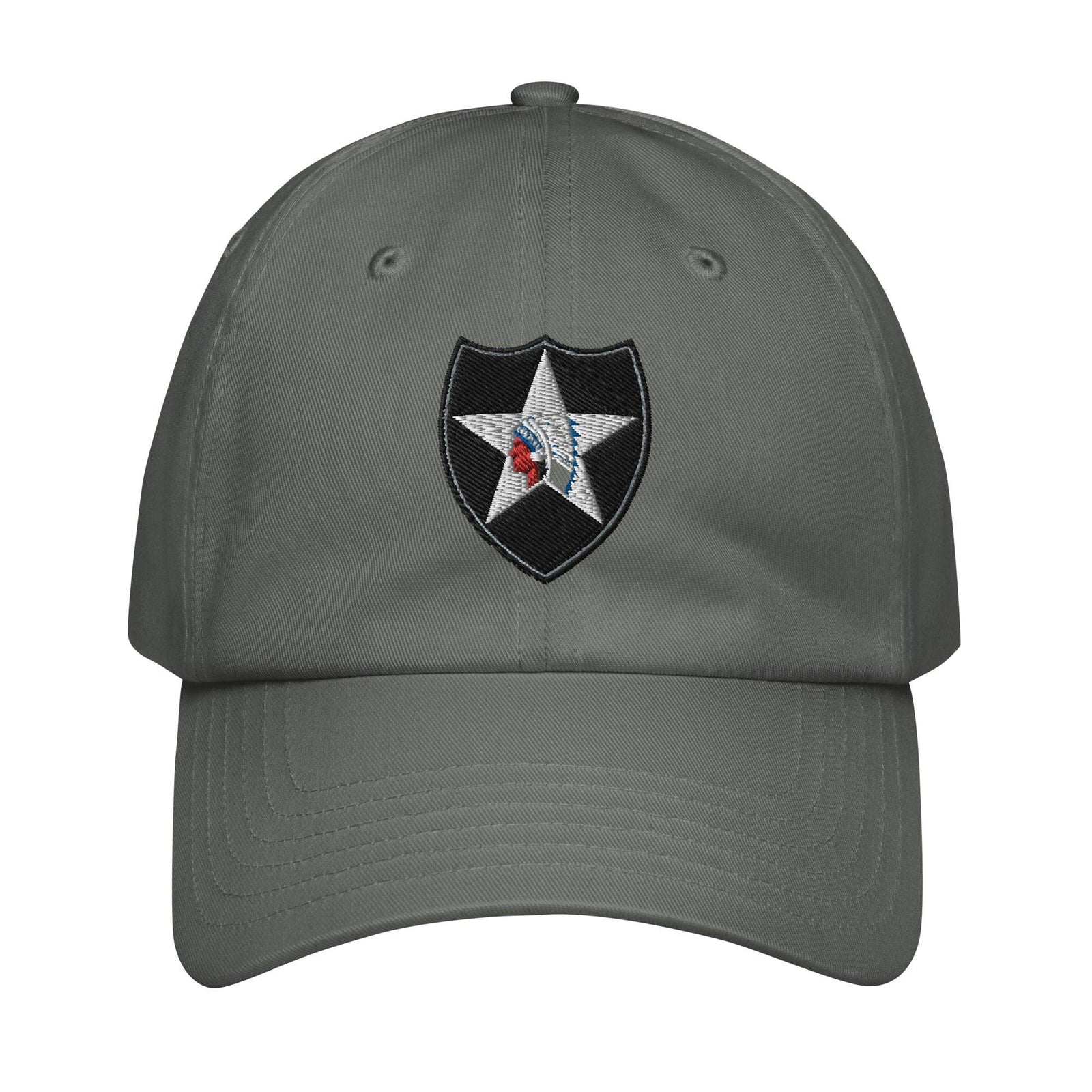 2nd Infantry Division Embroidered Under Armour® Dad Hat Tactically Acquired Grey  