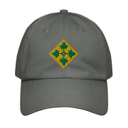 4th Infantry Division Embroidered Under Armour® Dad Hat Tactically Acquired Grey  