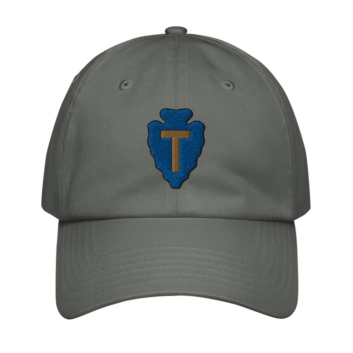 36th Infantry Division Embroidered Under Armour® Dad Hat Tactically Acquired Grey  